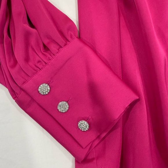 Laura Satin Rhinestone Blouse - Picture 2 of 7